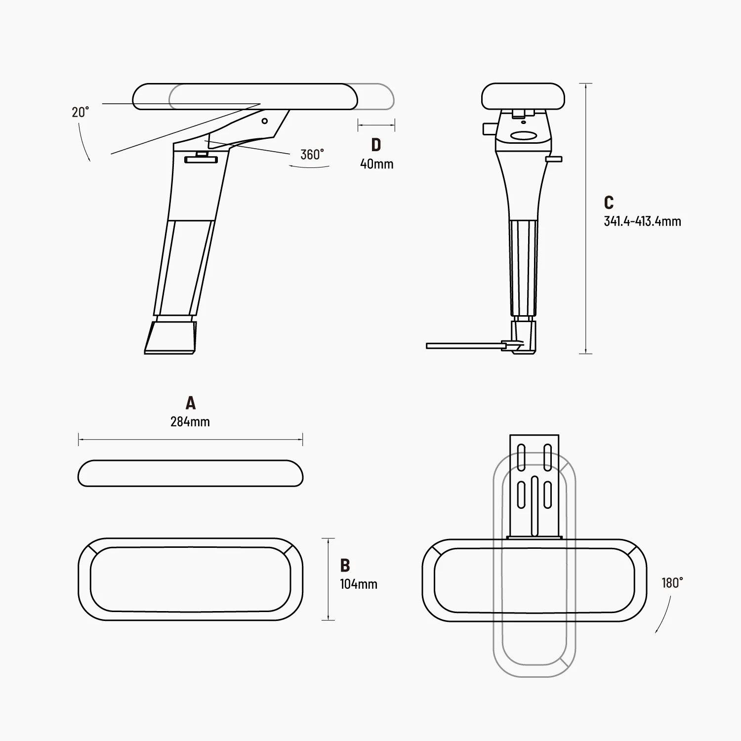 Boulies Armrests For Gaming Chairs (One Pair) - Image 7